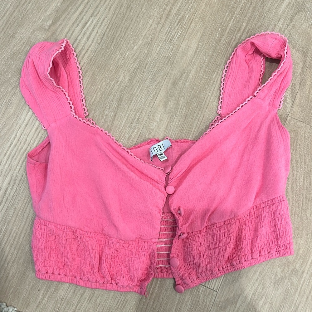 Cute pink crop top